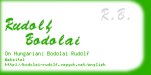 rudolf bodolai business card